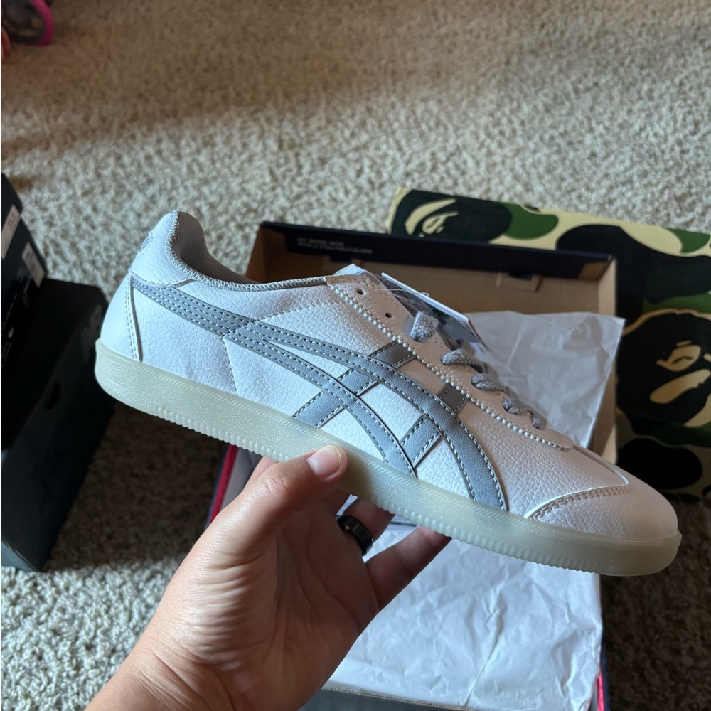 Onitsuka Tiger White and Gray Sneakers